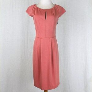 MOSCHINO Cheap and Chic Dusky Rose Rayon Ponte Mid-Calf Sheath Dress 8